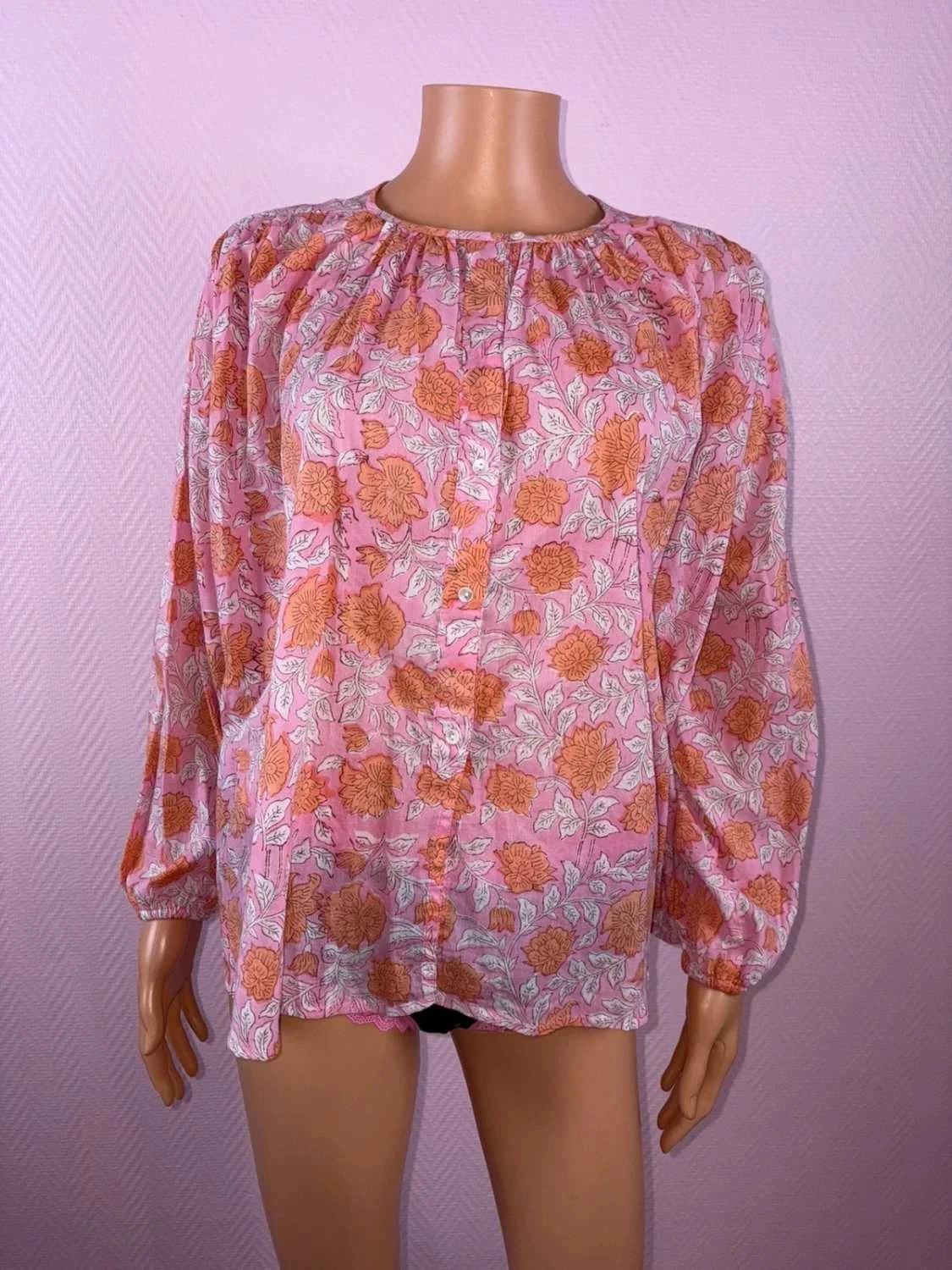 Blouse style chemise Nina farre taille l